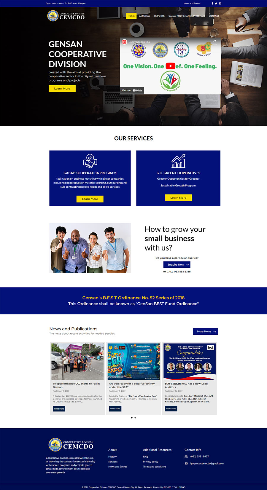 CEMCDO - Cooperative Website & Database - Dynite IT Solutions