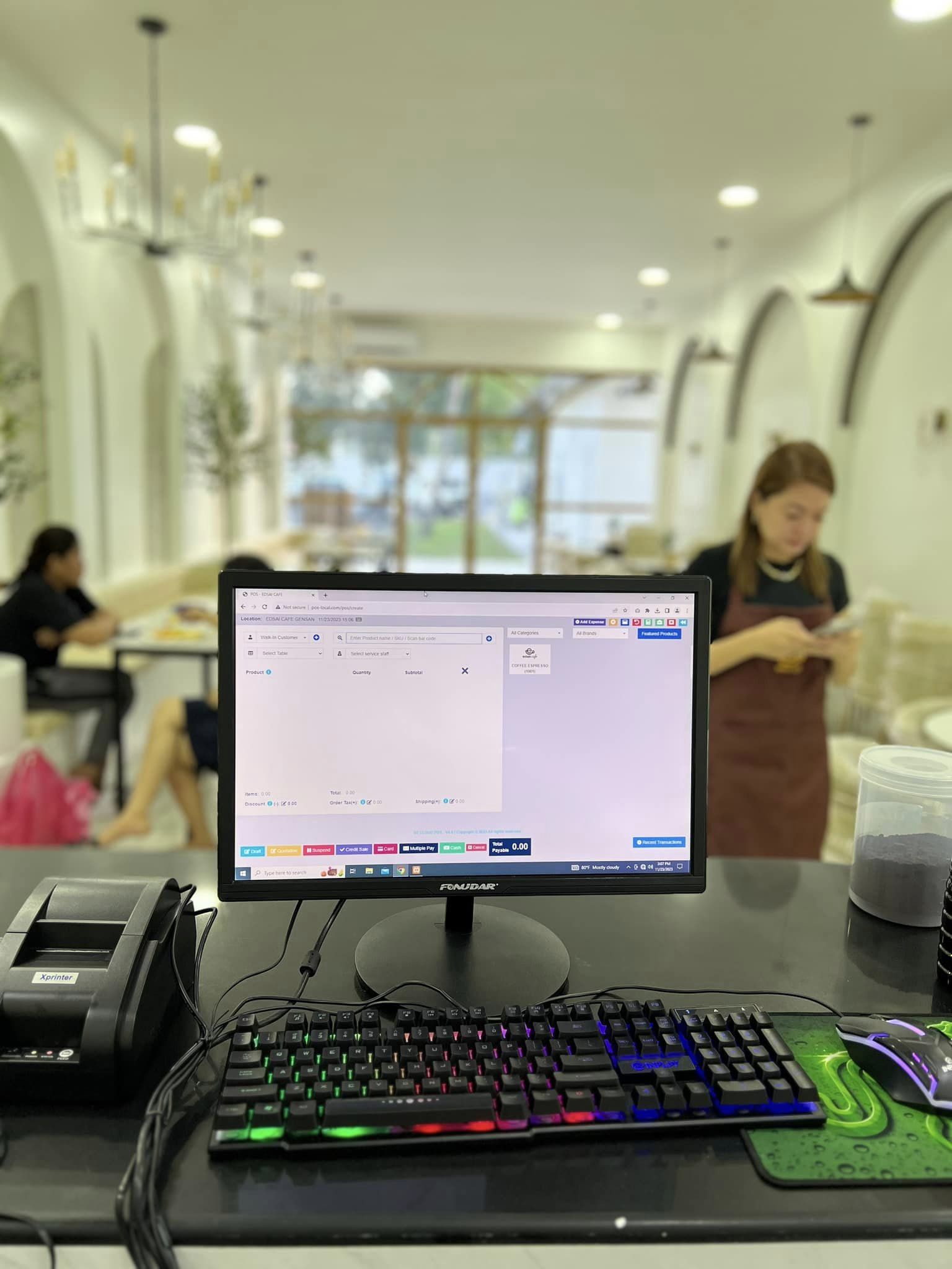 Restaurant POS initial setup for Edsai Café - Dynite IT Solutions