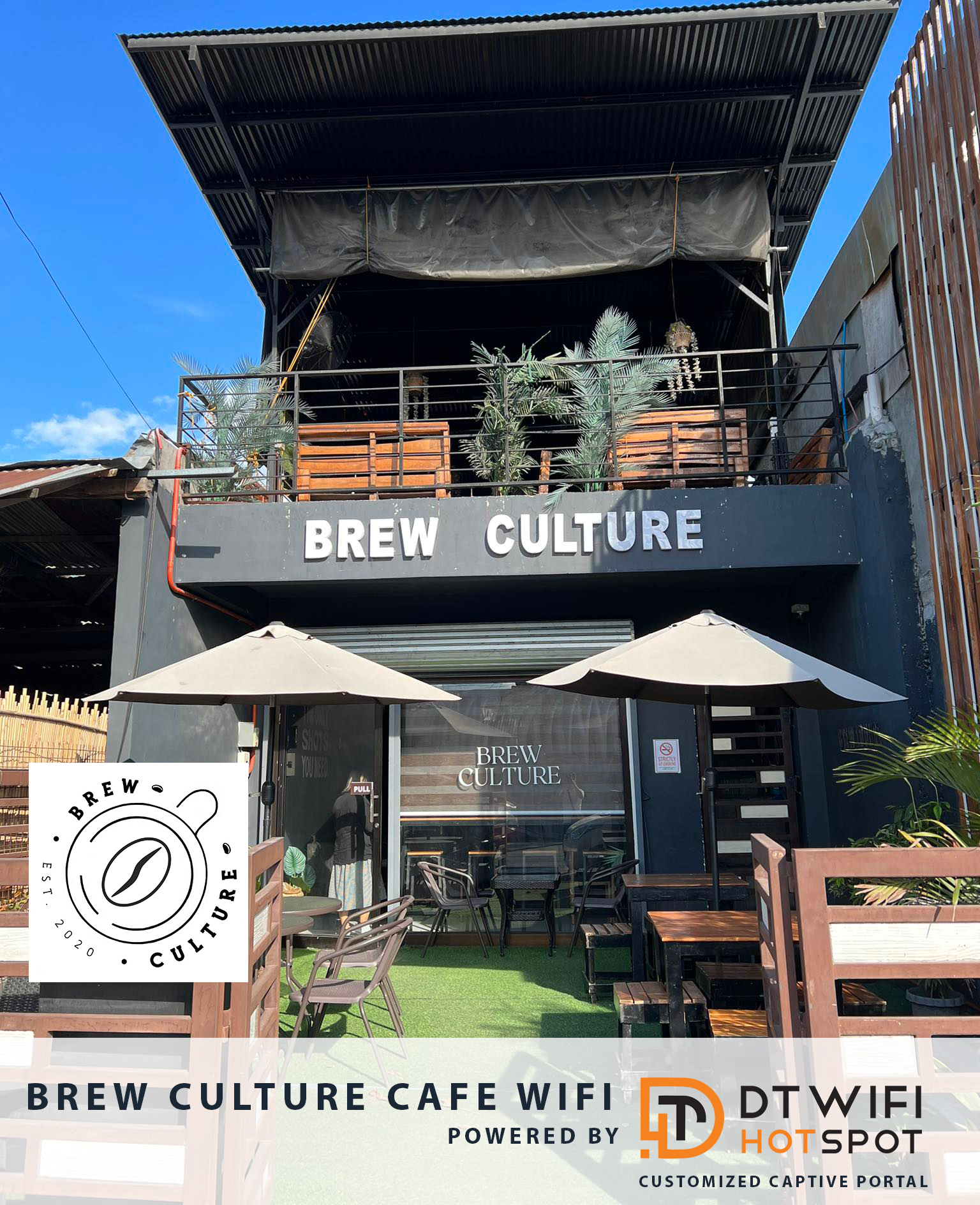 BREW CULTURE CAFE WIFI is powered by DT WIFI Hotspot - Dynite IT Solutions